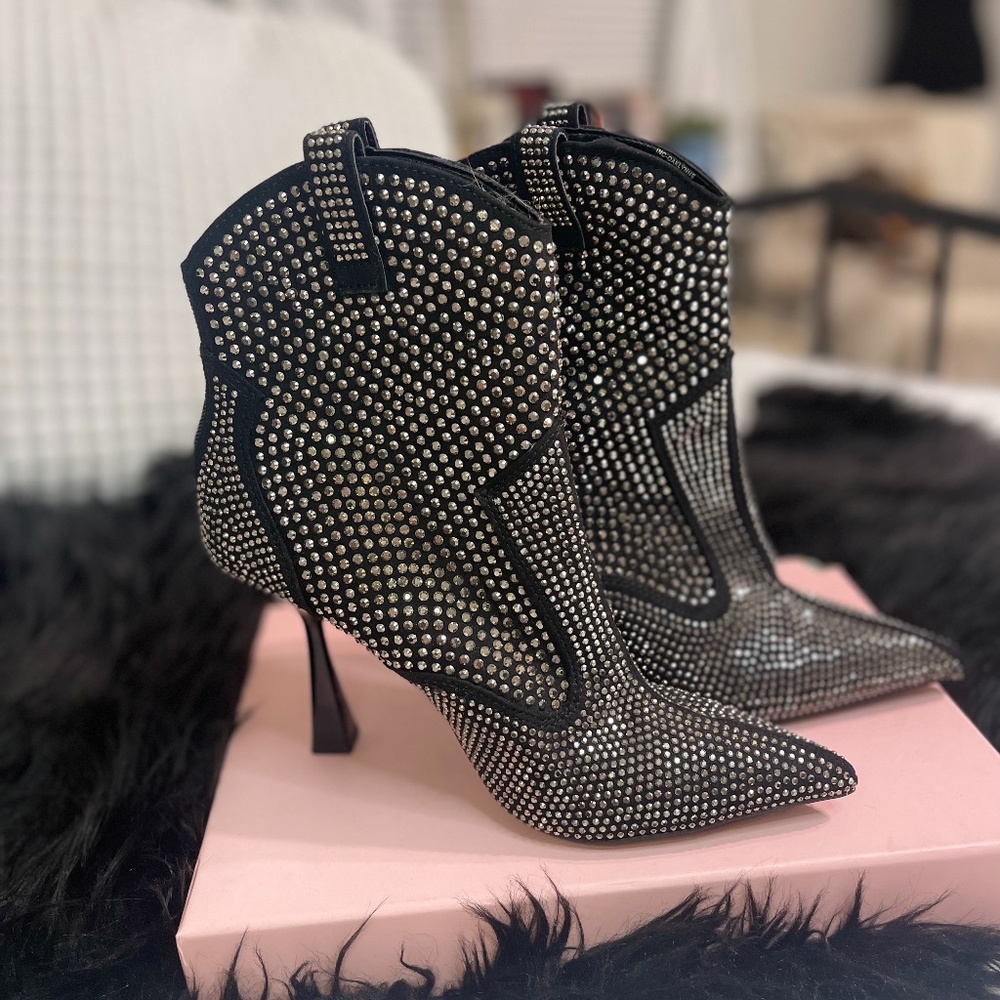 NWOT INC Studded Heeled Boots